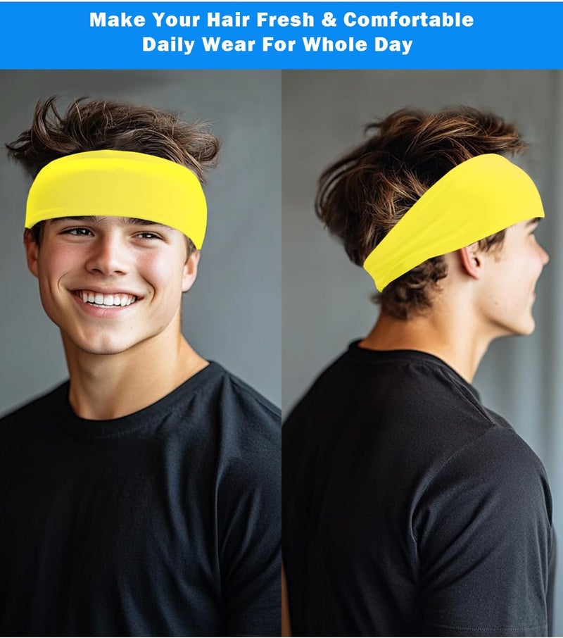Supeniu Headband for Men & Women, Sweat Wicking Sports Sweatband Headbands, Workout Running Training Yoga Basketball Hairband - Image 5